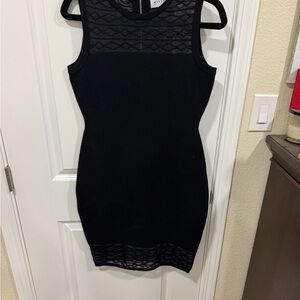 Milly Black Textured Mini Dress